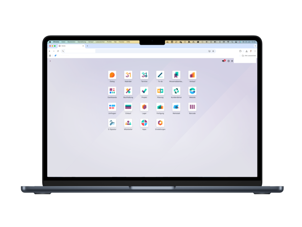 Referenz GFP Odoo ERP Dashboard Übersicht